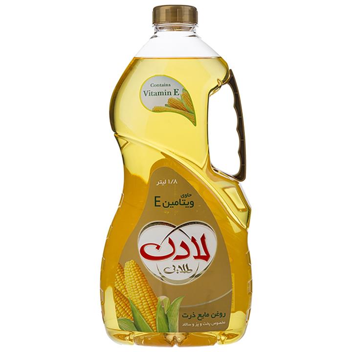 روغن ذرت مخصوص پخت و پز و سالاد حاوی ویتامین ای لادن مقدار 1800 میلی لیتر Ladan Cooking and Salad Corn Oil Contains Vitamin E 1800ml